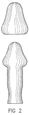Figure of foreskin restoring tugging device 